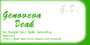 genoveva deak business card